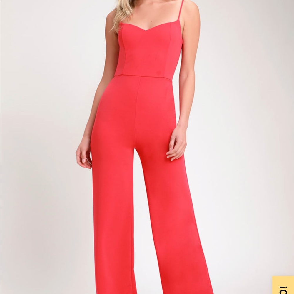 Tilia hot pink wide leg jumpsuit